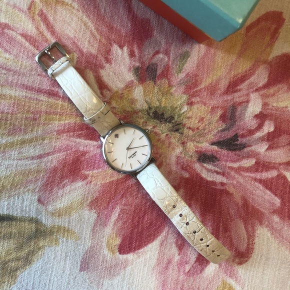 Kate Spade NY Metro White Croc-Embossed Watch main image 5